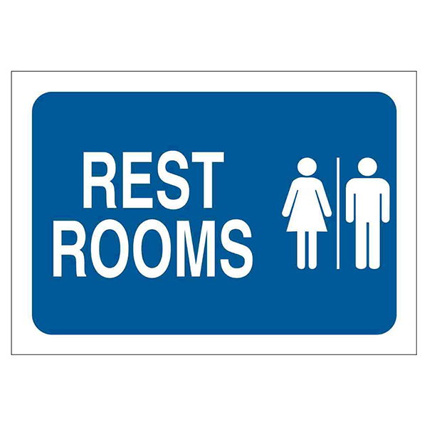 Restrooms Sign copy